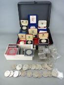 Spink & Son, Pobjoy Mint, Royal Mint and others collection of sterling silver and white metal
