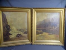 PHILLIP OSMENT oils on canvas, a pair - North Wales coastal scenes, 60 x 50 cms