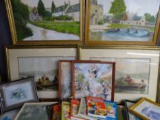 Vintage Enid Blyton and other children's books, a commemorative Coronation Street magazine and a