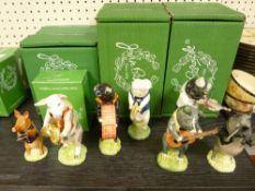 Seven Beswick band figurines with boxes including 'James', 'Richard', 'Michael'. 'Andrew', '