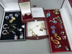 Large parcel of earrings, mixed metals and stones etc