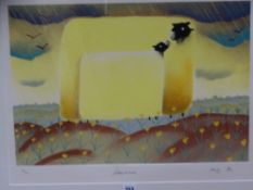 MACKENZIE THORPE limited edition (59/195) silk screen print - titled 'Falling in Love', signed,