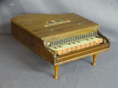 Vintage wooden working model baby grand piano