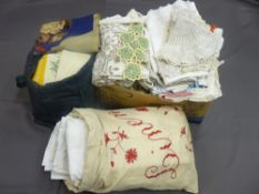 Quantity of vintage household linen