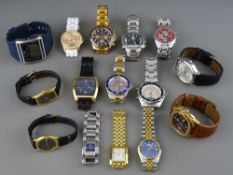 Good quantity of unboxed gent's modern wristwatches