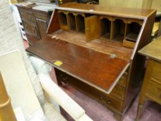 Edwardian inlaid mahogany fall front bureau, 96.5 cms high, 91 cms wide, 41 cms deep