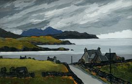 DAVID BARNES oil on board - signed verso in full and with label 'In Wester Ross', 39 x 60cms