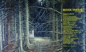WELSH ARTS COUNCIL ORIGINAL POSTER - for 'Rhydcymerau' by D Gwenallt Jones, 51 x 76.5cms (framed and