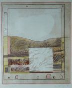 GERARD HASTINGS colour dry-point etching - entitled 'Pastorale VII', signed and dated 1981, 39 x