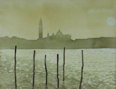JONAH JONES watercolour - Doge Palace and Grand Canal, Venice, signed and dated '95, 28.5 x 37cms