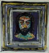 JACK JONES watercolour and ink - entitled 'Christ in Gethsemane', signed and dated 1980, 16 x 15cms