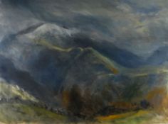 KEITH ANDREW watercolour - entitled verso 'Snowdon From Dinorwig', 56 x 74cms