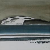GEORGE LITTLE watercolour - signed and dated '85, entitled 'Swansea Bay Snow XIV', Welsh Arts