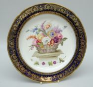 A SWANSEA PORCELAIN SHALLOW DISH FOR THE 'LYSAGHT' SERVICE the interior decorated with a large