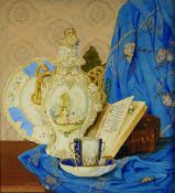 FREDERICK J DOBBS (fl. 1932-1937) mixed media - still-life, entitled verso (and relating to the