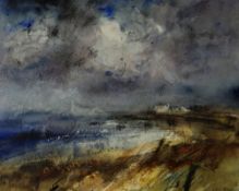 WILLIAM SELWYN watercolour - autumn at Foryd Bay, Caernarfon, signed in full, 39 x 49cms