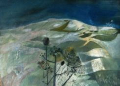 GERARD HASTINGS oil on canvas - landscape, entitled verso 'Midnight Heath', signed and dated 1980,