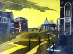JOHN BRUNSDON limited edition (33/150) aquatint etching - entitled in pencil 'Grand Canal Near the