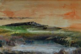 RAY HOWARD JONES mixed media - entitled verso on Leicester Galleries label 'Prince in the