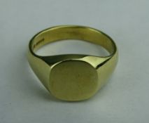 A PURE WELSH GOLD SIGNET RING FROM THE AFONWEN RIVER being the personal signet ring of the late Mr