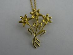 A PURE WELSH GOLD PENDANT WITH ROYAL FAMILY ASSOCIATION 