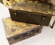 TWO MILITARY AMMUNITION BOXES