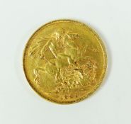 1899 GOLD FULL SOVEREIGN 7.9grams approx.