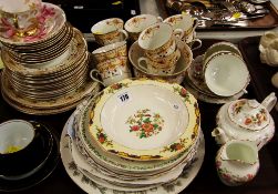 PARCEL OF MIXED CHINA TEAWARE including Coalport