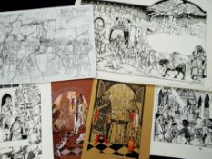 MARGARET JONES a collection of unframed original illustrations for books and magazines e.g. King