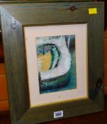 RICHARD KENNARD (?) mixed media - abstract, entitled 'Porthclais', signed and dated 1989, 18 x