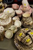 A QUANTITY OF MIXED TEAWARE including Shelley part set, an Aynsley Rose decorated part set ETC