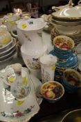 PARCEL OF MIXED TABLEWARE including Aynsley ornamental cups and saucers, Aynsley 'Wild Tudor'