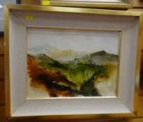 GERALD PARKINSON oil on board - landscape, signed verso, 28 x 38cms (mounted and framed)