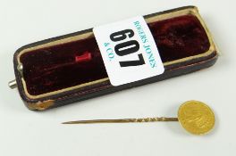 UNITED STATES OF AMERICA ONE DOLLAR 1856 COIN SET HATPIN