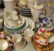 A PARCEL OF MIXED TEAWARE together with glassware, tableware ETC