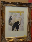 HENRI DE TOULOUSE-LAUTREC limited edition lithograph (1050/5000) with blind-stamp - interior scene