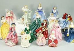 SEVENTEEN ROYAL DOULTON FIGURINES including 'Sophie' HN3257 and 'Top o' the Hill' HN1874