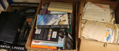 QUANTITY OF KNITTING PATTERNS & BOX OF MIXED BOOKS and a quantity of of locomotive models