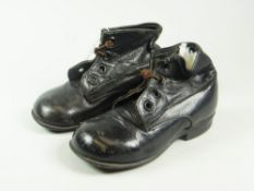 PAIR OF MINIATURE LEATHER NOVELTY BOOTS