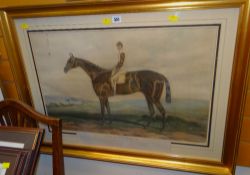 HARRY HALL engraved by J Harris - antique engraving of a racehorse and rider entitled 'Wild