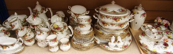 A LARGE QUANTITY OF ROYAL ALBERT OLD COUNTRY ROSES TEAWARE, dinnerware and ornaments