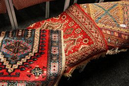 THREE VARIOUS SMALL PRAYER RUGS