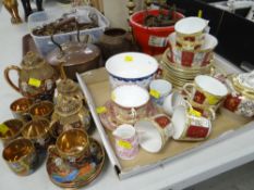 A PARCEL OF CHINA including a decorative Royal Worcester trio