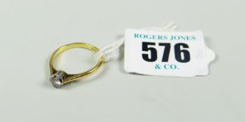 18 CARAT GOLD AND PLATINUM SOLITAIRE RING, the diamond approximately 0.2 carats, visual estimate 2.6