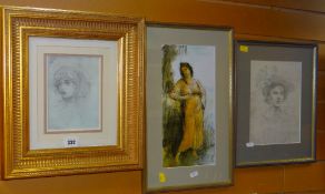 AUGUSTUS / GWEN JOHN three prints - portraits, various sizes