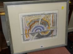 JUNE TILEY watercolour - abstract, signed, 29 x 27cms