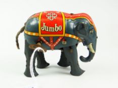 GERMAN TIN PLATE WIND-UP JUMBO ELEPHANT FIGURE
