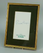 AUTOGRAPH OF RONALD REAGAN on framed Dublin Intercontinental Hotel notepaper Please note: we believe