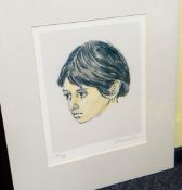 SIR KYFFIN WILLIAMS RA limited edition (100/150) coloured print - head portrait of Patagonian Girl
