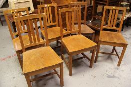 SET OF SIX BRYNMAWR ARTS & CRAFTS WOODEN KITCHEN CHAIRS